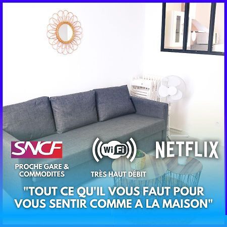 Netflix I Molotov I Lit 160X200 I Proche Gare Et Centre Ville I 39M2 I Wifi Tolone Esterno foto